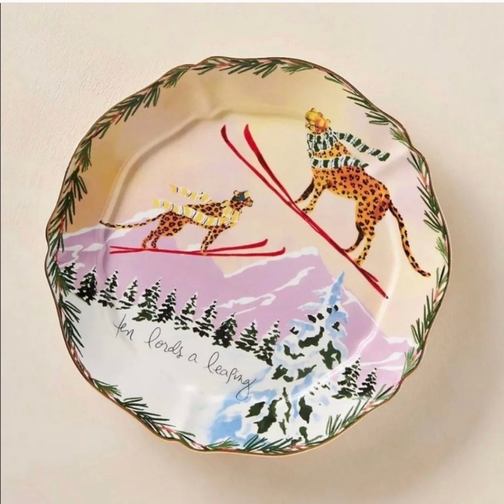 Anthro Inslee fariss 10 lords leaping plate